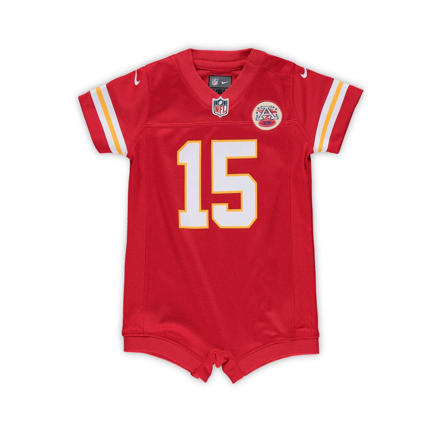 Infant Girls and Boys Patrick Mahomes Red Kansas City Chiefs Romper Jersey