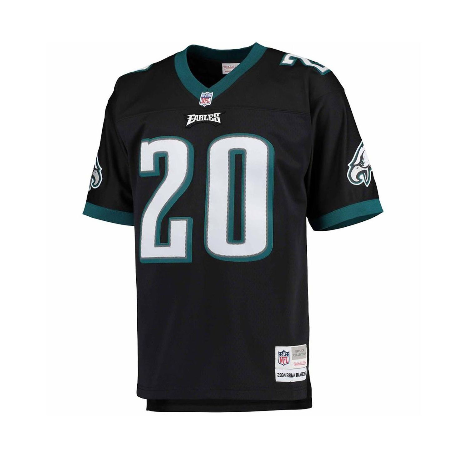 Men's Brian Dawkins Black Philadelphia Eagles Big and Tall 2004 Retired Player Replica Jersey