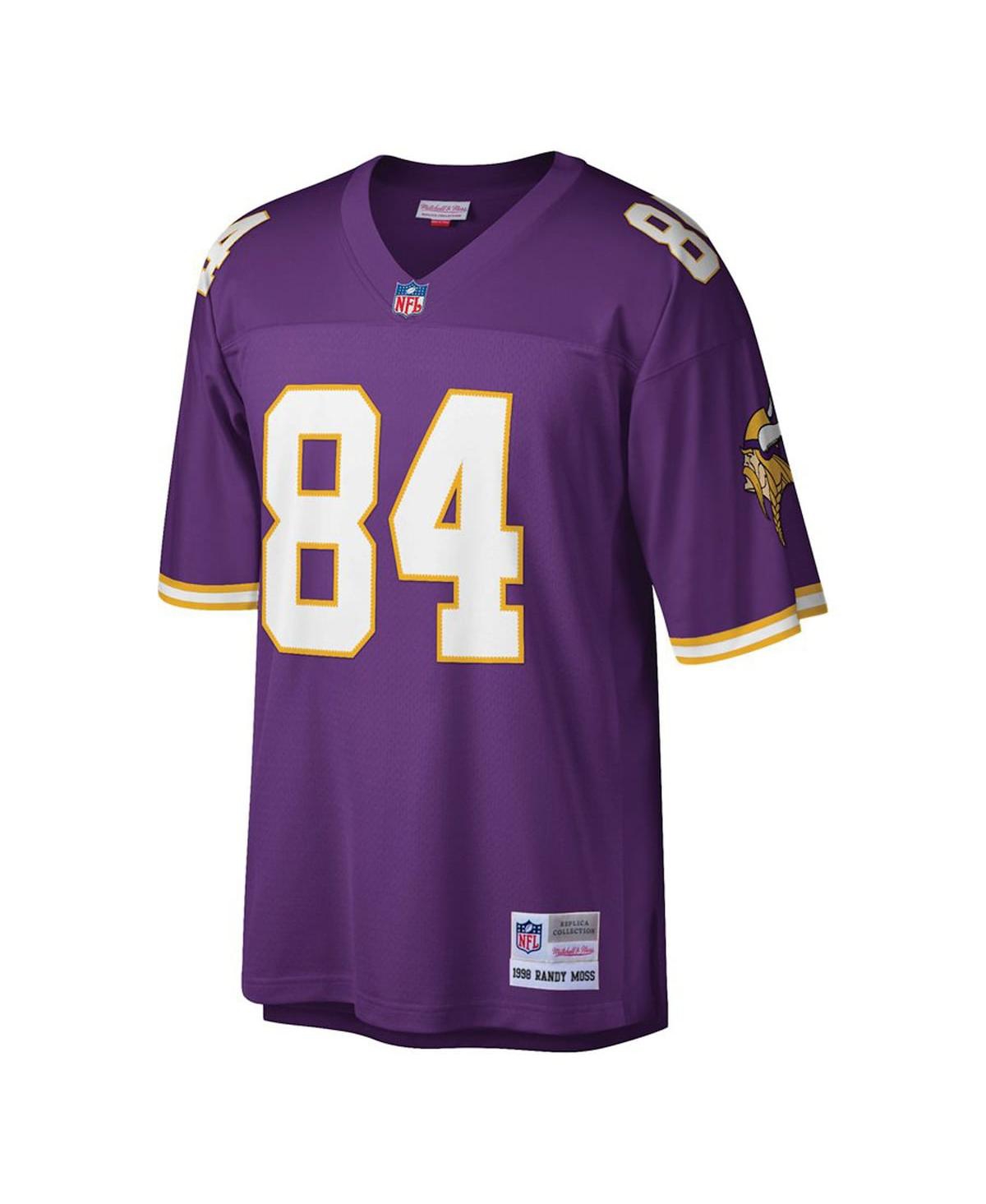 Men's Randy MossMinnesota Vikings Big and Tall 1998 Retired Player Replica Jersey - Purple