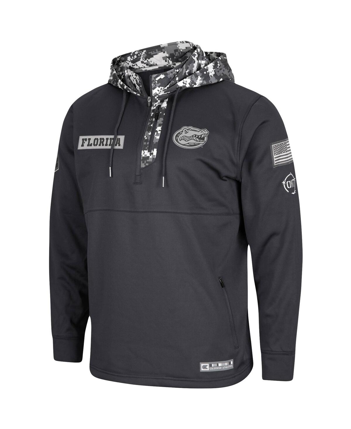 Men'sFlorida Gators Oht Military-Inspired Appreciation Digi Camo Quarter-Zip Hoodie - Charcoal