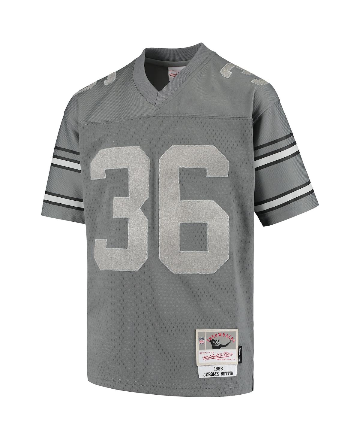 Big Boys Jerome BettisPittsburgh Steelers 1996 Retired Player Metal Replica Jersey - Charcoal