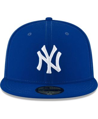 Men's Royal New York Yankees Logo White 59FIFTY Fitted Hat