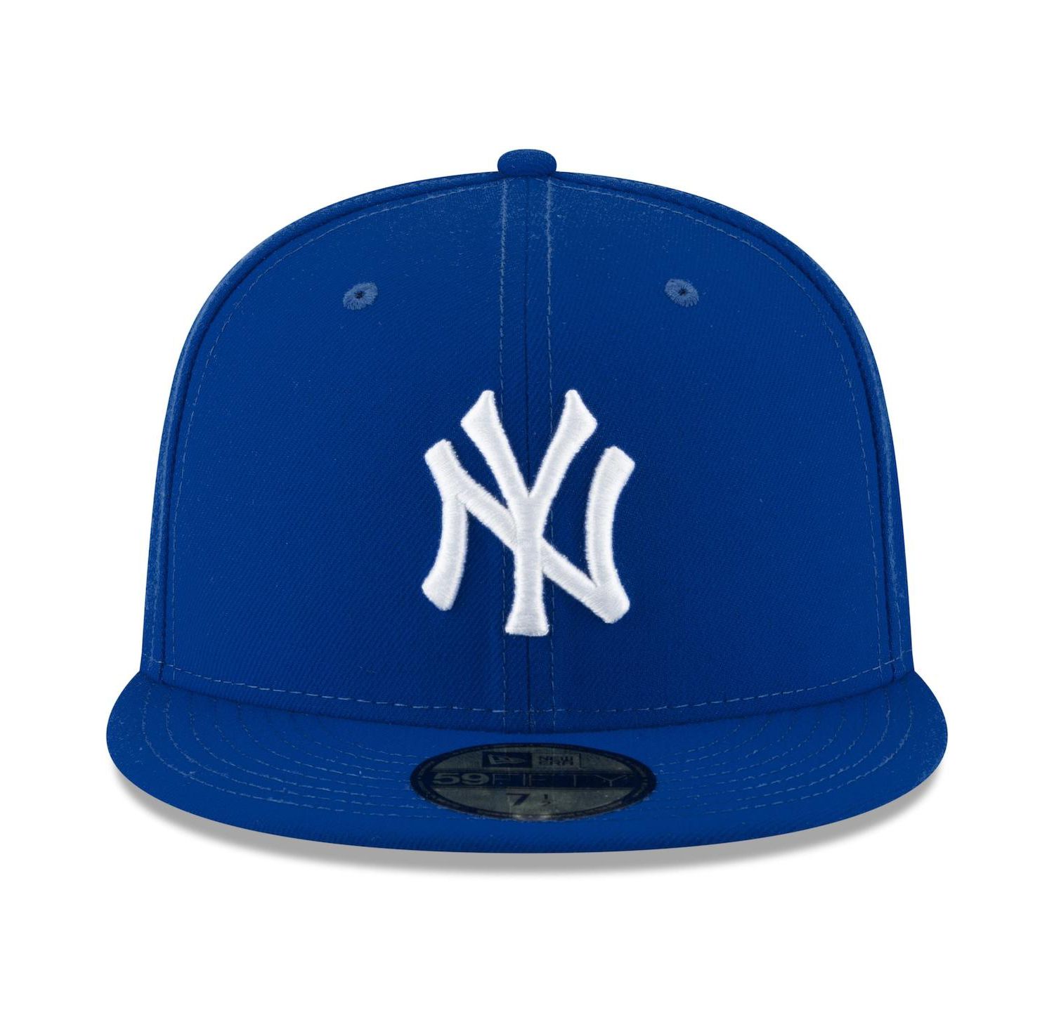 Men's Royal New York Yankees Logo White 59FIFTY Fitted Hat