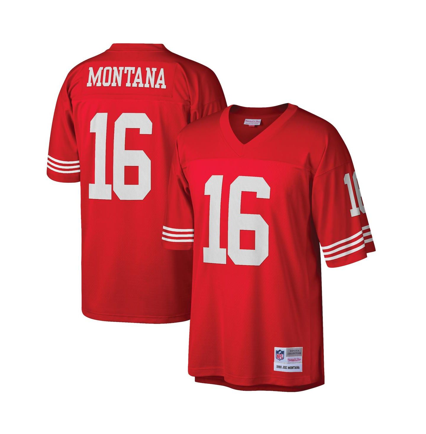 Мужское джерси Mitchell & Ness Joe Montana San Francisco 49ers 1990, большие размеры — фото 4