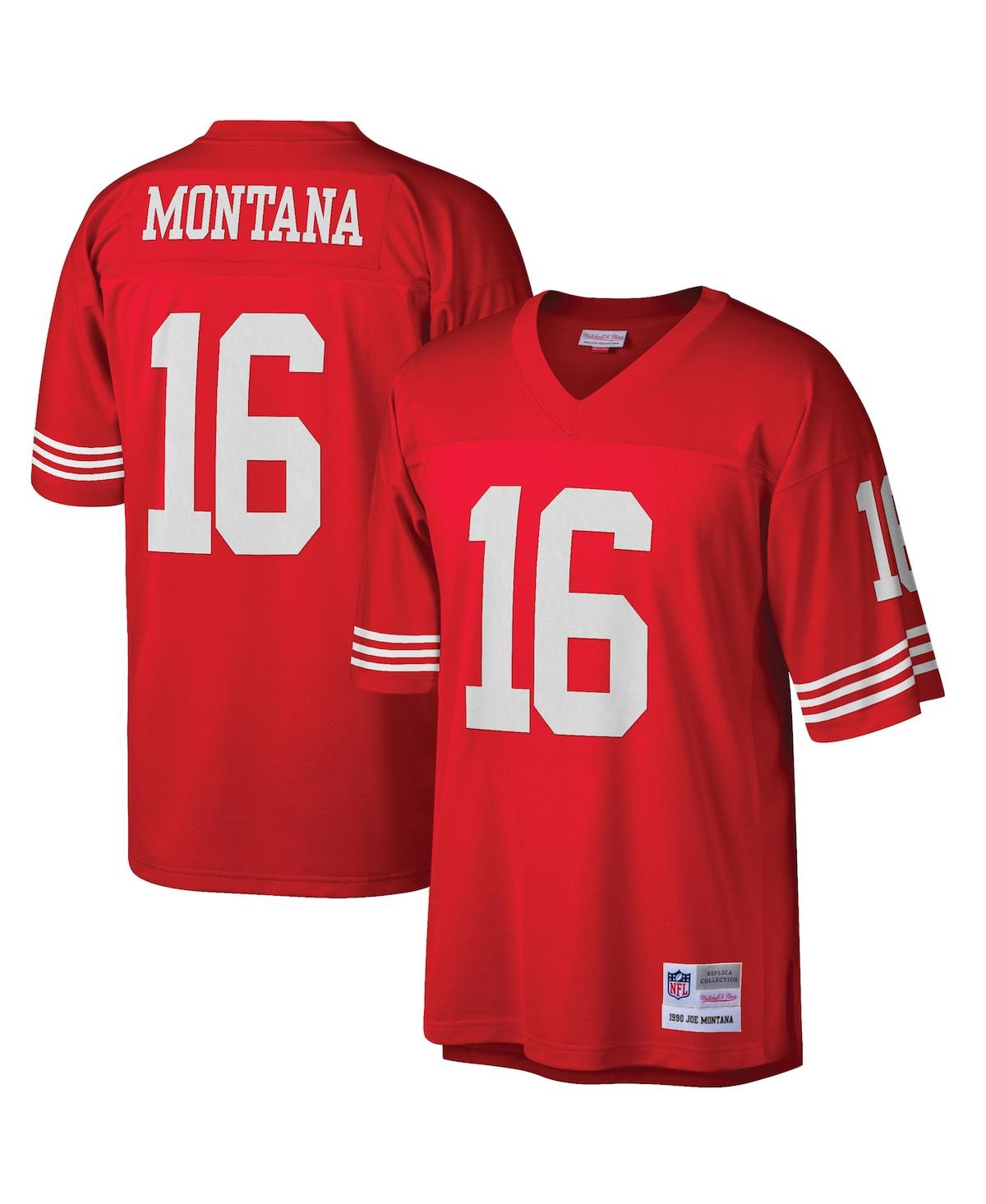Men's Joe MontanaSan Francisco 49ers Big and Tall 1990 Retired Player Replica Jersey - Scarlet