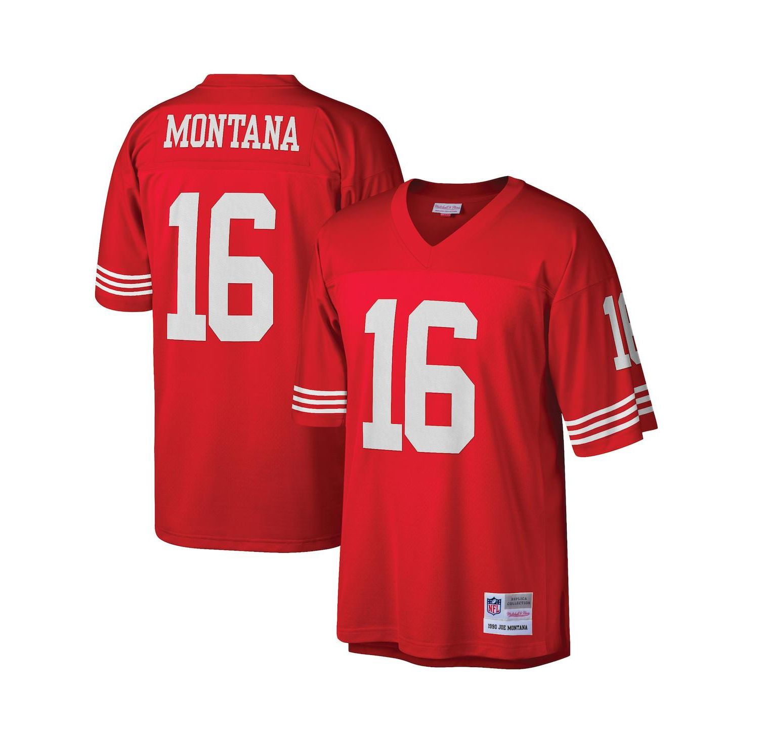 Men's Joe Montana Scarlet San Francisco 49ers Big and Tall 1990 Retired Player Replica Jersey