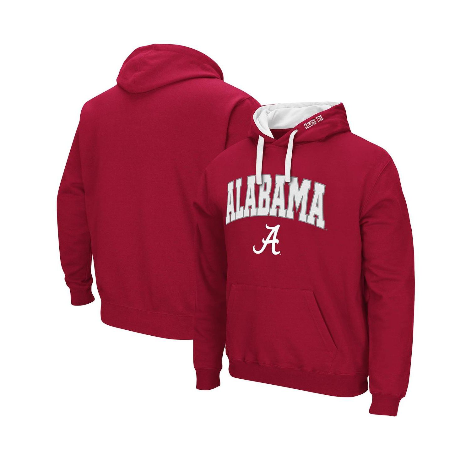 Men's Crimson Alabama Crimson Tide Big and Tall Arch & Logo 2.0 Pullover Hoodie