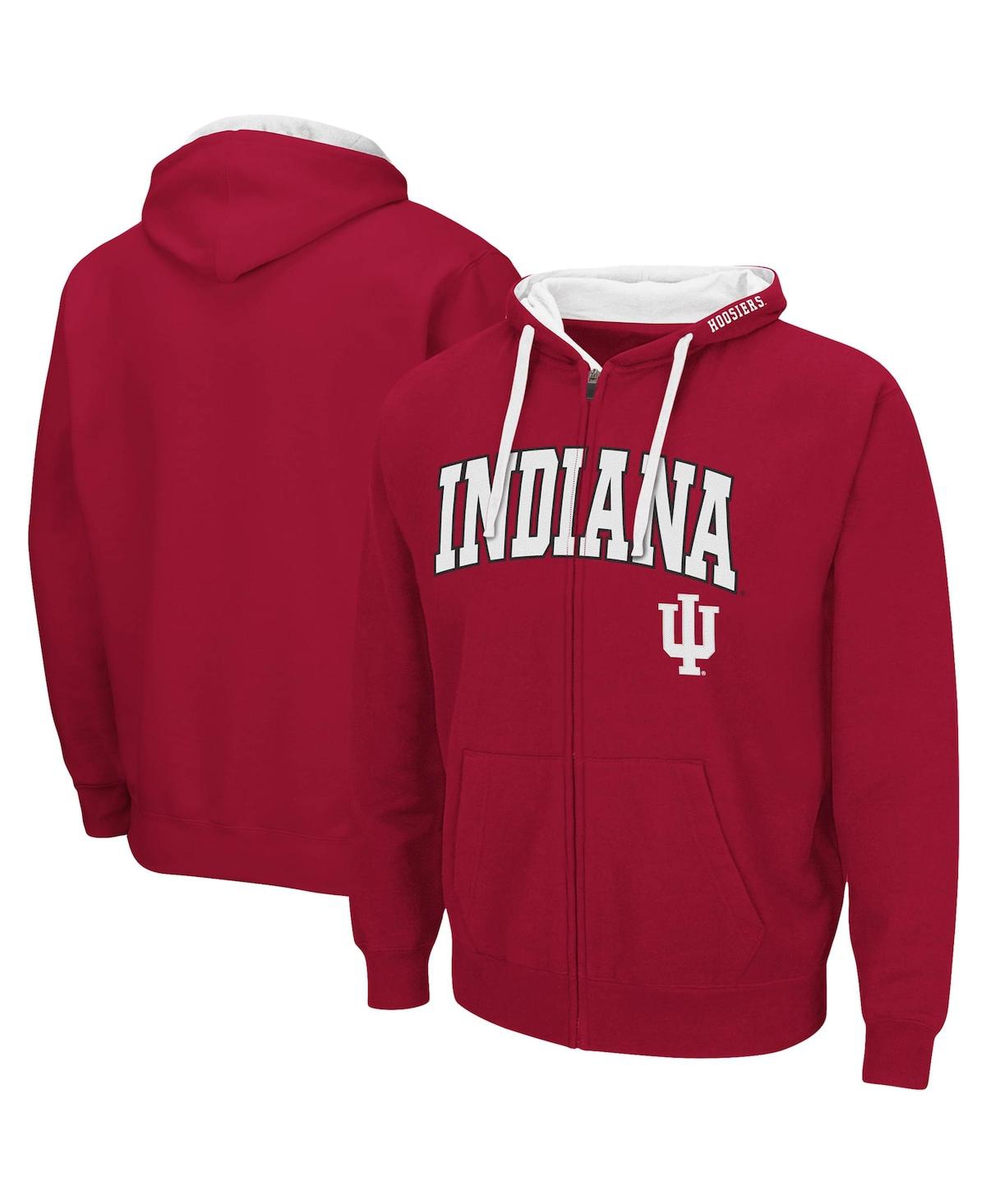 Colosseum Men's Cardinal Indiana Hoosiers Big And Tall Full-zip Hoodie In Cardinal