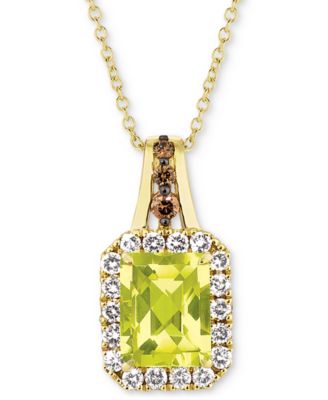 Le Vian - Cinnamon Citrine (1-1/3 ct. t.w.) & Diamond (3/8 ct. t.w.) 18" Pendant Necklace in 14k Rose Gold (Also in Amethyst, Blue Topaz, Peridot & Smoky Quartz)