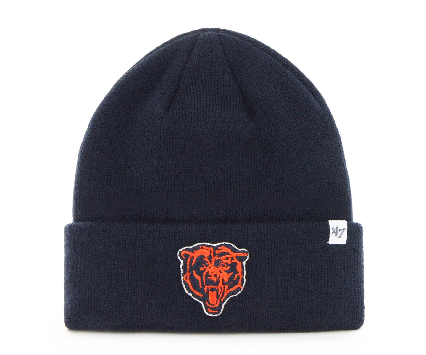 Мужская шапка Lids '47 Navy Chicago Bears Primary Alternate Logo Basic Cuffed Knit Hat — фото 1