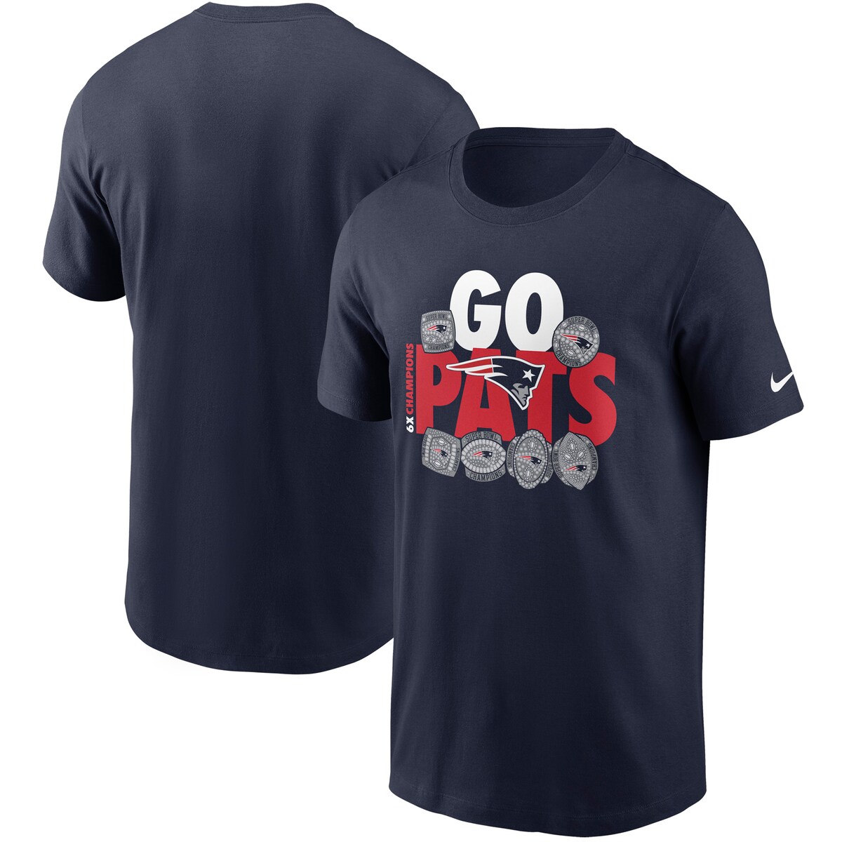 Nike Navy New England Patriots Hometown Collection 6x T-shirt In Navy