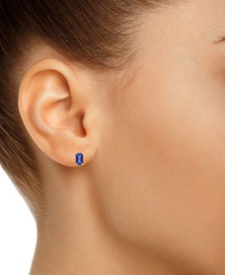 Tanzanite Stud Earrings (1/2 ct. t.w.) in 14k Gold (Also in Emerald, Ruby & Sapphire)