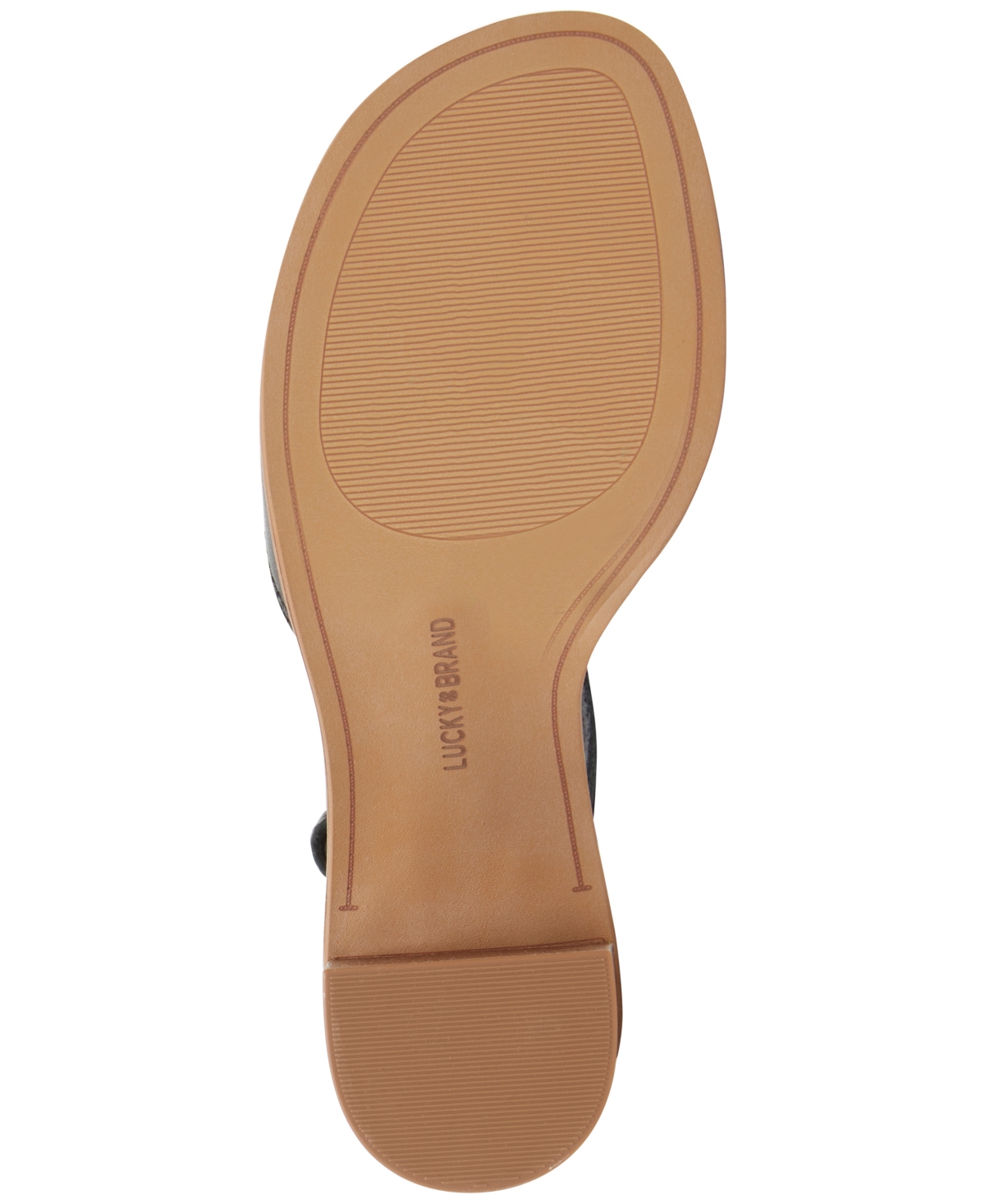 Shop Lucky Brand Women's Sabeni T-strap Sandals In Vanilla Leather