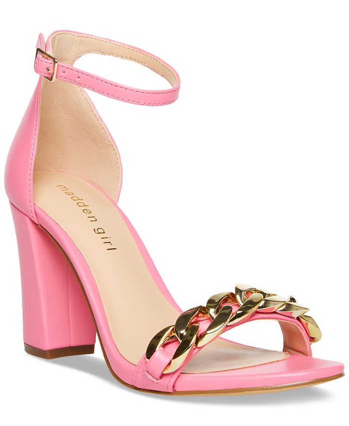 Madden Girl Bella Chained Two Piece Block Heel Sandals Macy s