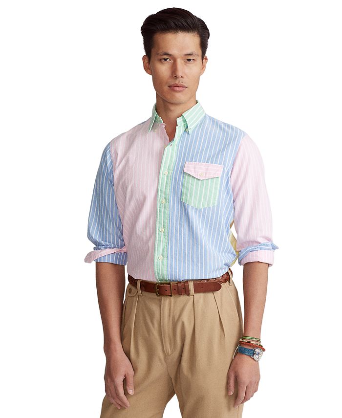 Polo Ralph Lauren Men's Classic-Fit Striped Oxford Fun Shirt - Macy's