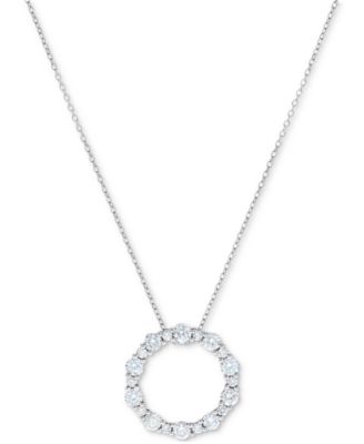 Brand shops New 1/4 Carat Diamond Circle Necklace With Cable Chain, 18 Inches.