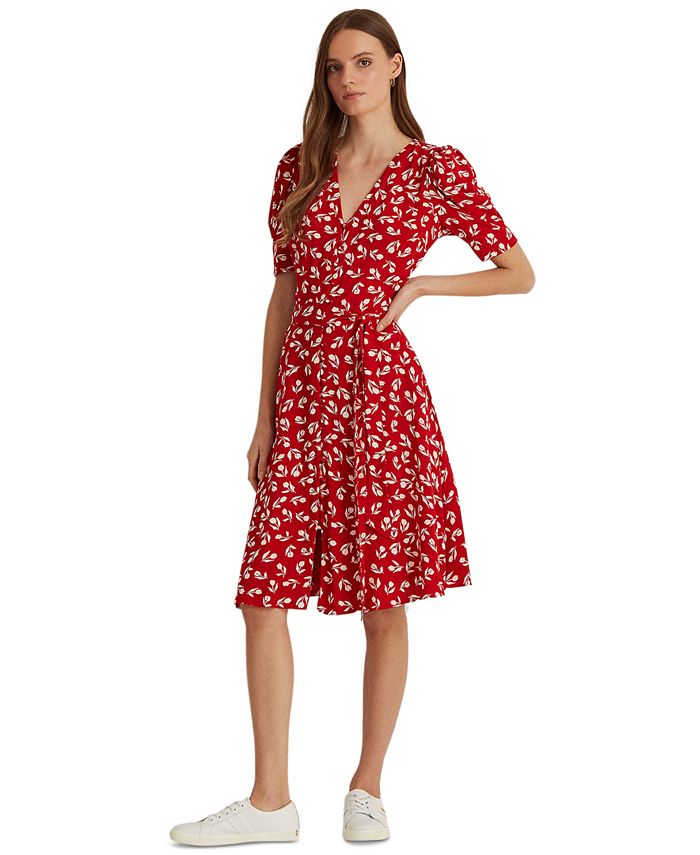 Lauren Ralph Lauren Tulip Print Puff Sleeve Dress Macy s