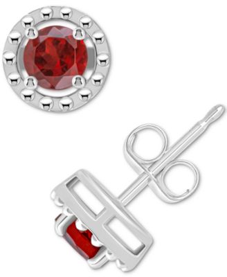 Macy's - Amethyst Stud Earrings (1/2 ct. t.w.) in 10k Gold (Also in Citrine, Rhodolite Garnet, Peridot, Aquamarine, Opal & Blue Topaz)