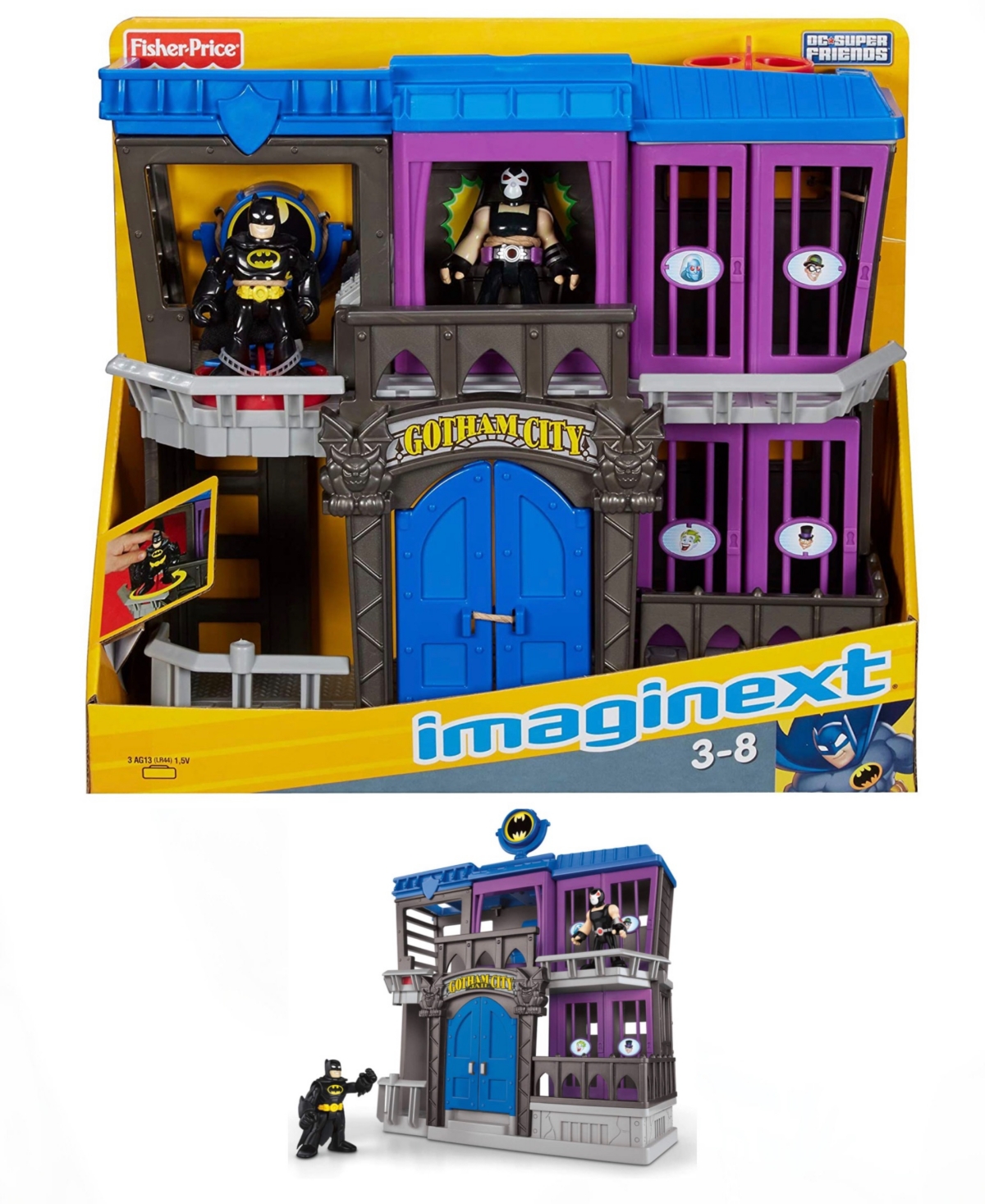 Fisher Price Kids' - Imaginext Dc Gotham Super Friends 2 Pieces Playset In Multi Colored