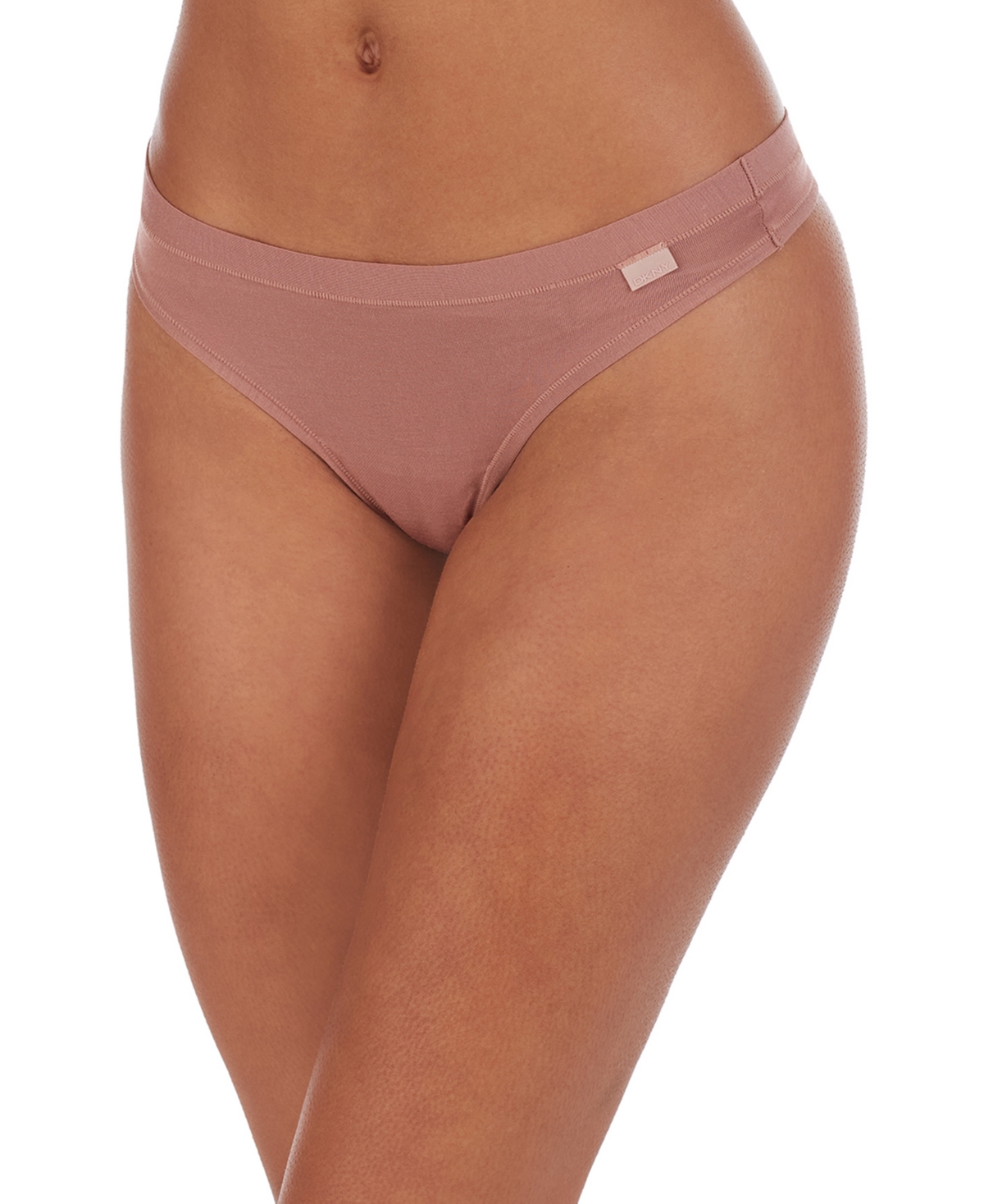 DKNY Low-Rise Thong with Mesh Trim