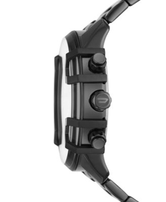 Men's Chronograph Griffed Gunmetal-Tone Stainless Steel Bracelet Watch 48mm