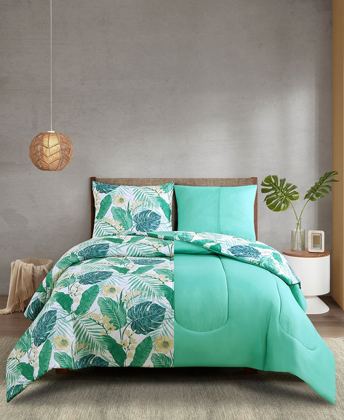 Keeco Palm Jungle 3-Pc. Comforter Sets, Created for Macy's - Macy's