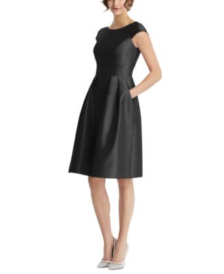 Alfred Sung - Boat-Neck Fit & Flare Dress