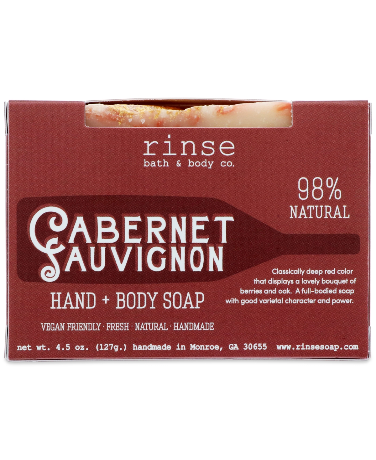 Rinse Bath & Body Co. Cabernet Soap In Red
