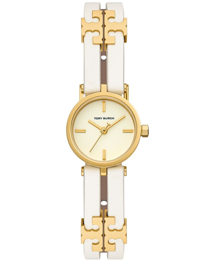 Tory Burch Women's The Kira Ivory Leather Strap Watch 22mm & Reviews - All  Watches - Jewelry & Watches - Macy's