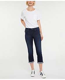 Women's Roll Cuffs Chloe Skinny Capri Jeans