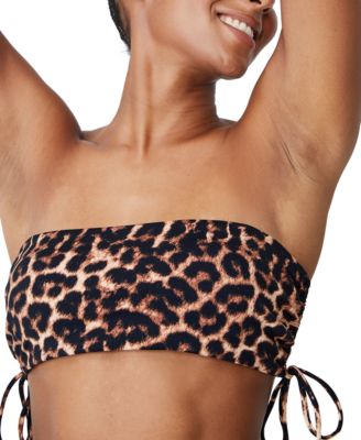 cheetah print strapless bikini