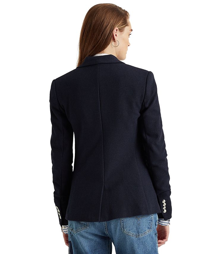 ralph lauren patch jacquard blazer