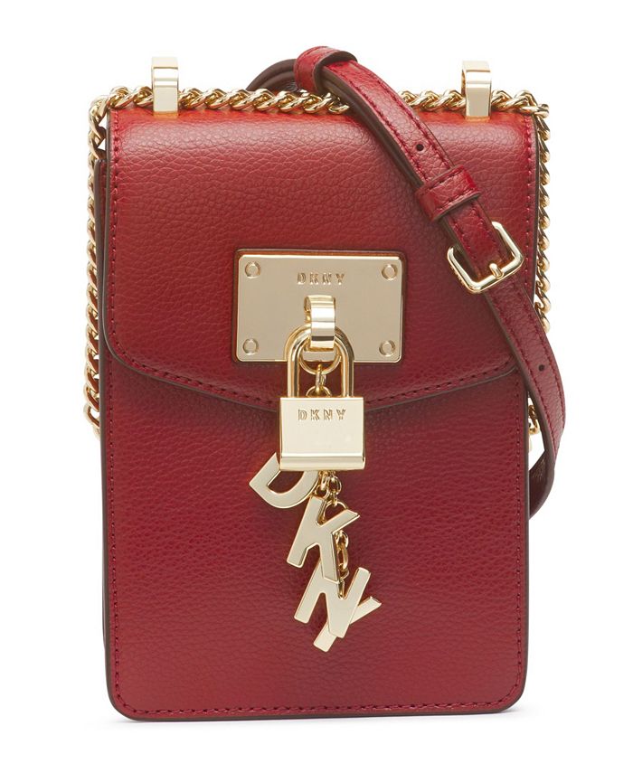 Elissa pebbled leather north south sale crossbody