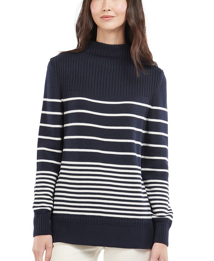 Barbour Stripe Guernsey Knit Mock Neck Sweater Macy's