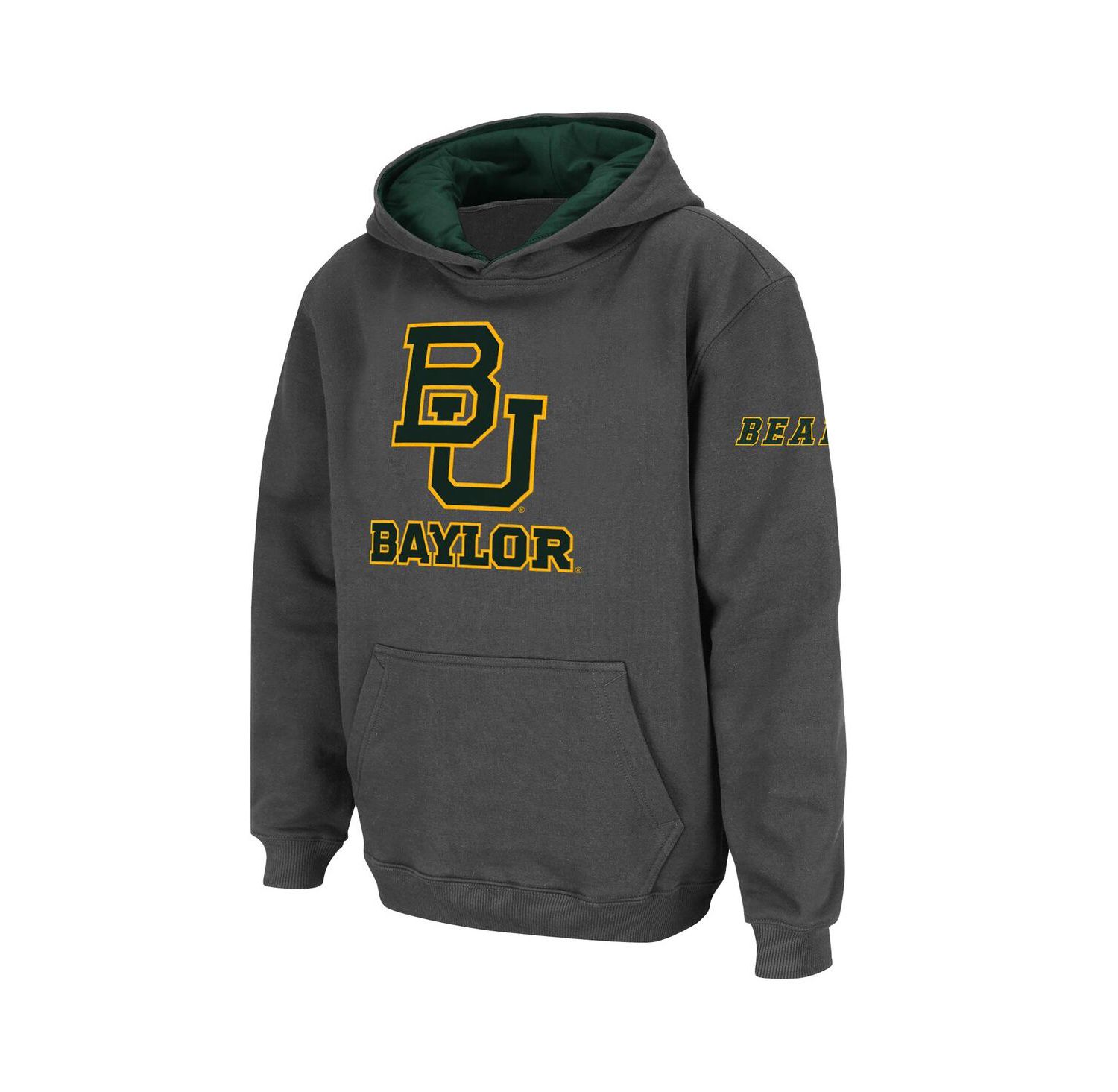 Big Boys Charcoal Baylor Bears Big Logo Pullover Hoodie