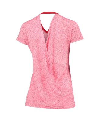 Women's Red St. Louis Cardinals Hail Mary V-Neck Back Wrap T-shirt