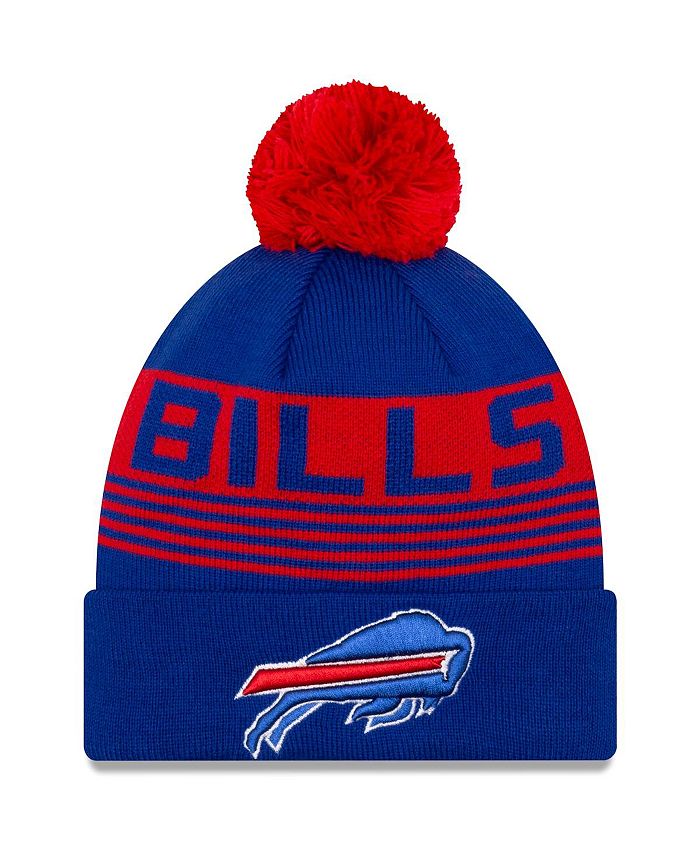 New Era Men's Royal Buffalo Bills Proof Cuffed Knit Hat with Pom - Macy's