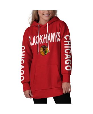 Women's Red Chicago Blackhawks Extra Inning Pullover Hoodie