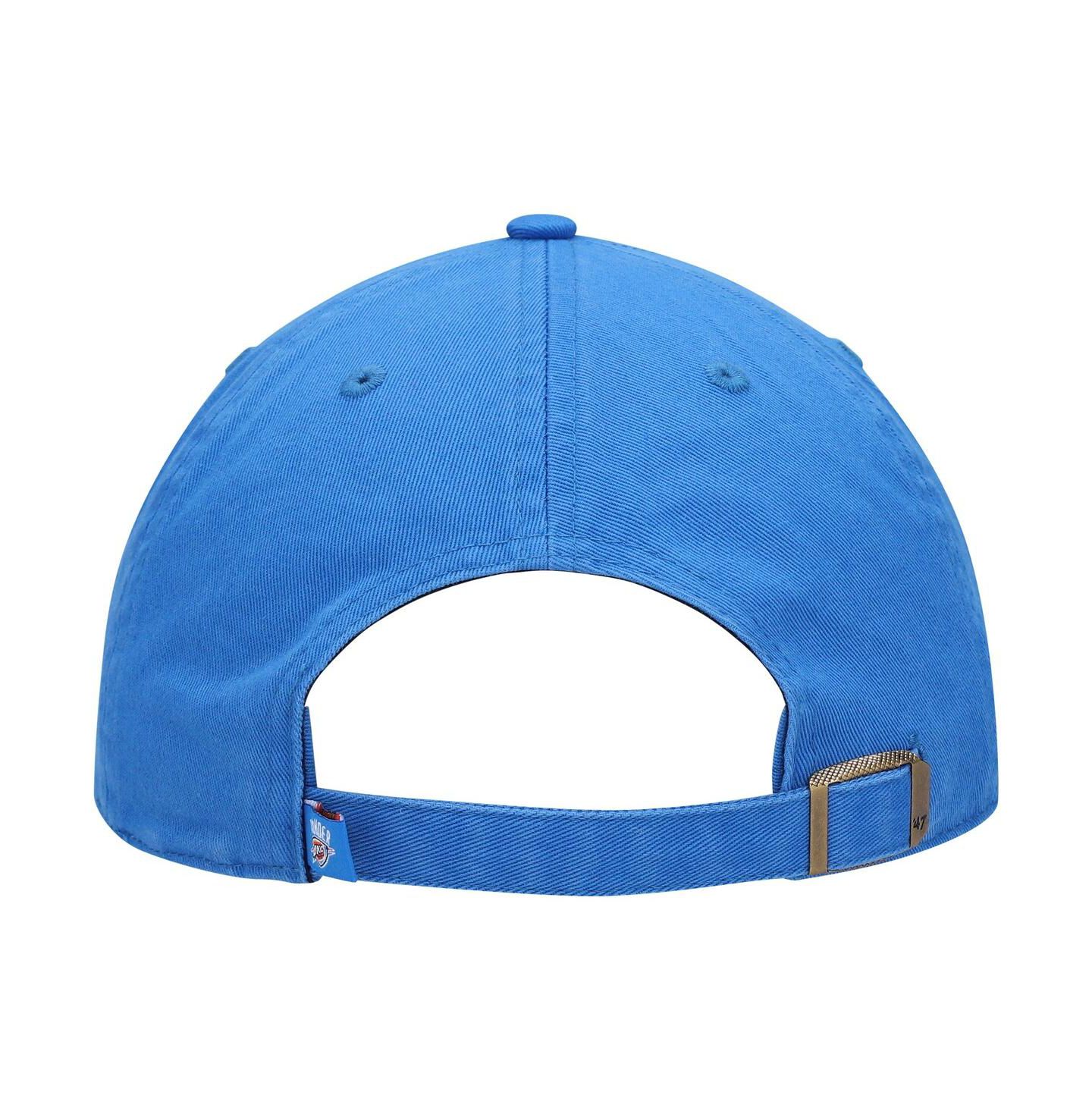 Мужская кепка '47 Brand Blue Oklahoma City Thunder Team Clean Up Adjustable Hat — фото 3