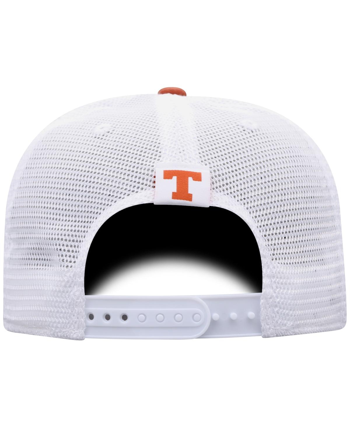 Shop Top Of The World Men's Texas Orange And White Texas Longhorns Trucker Snapback Hat In Texas Orange,white