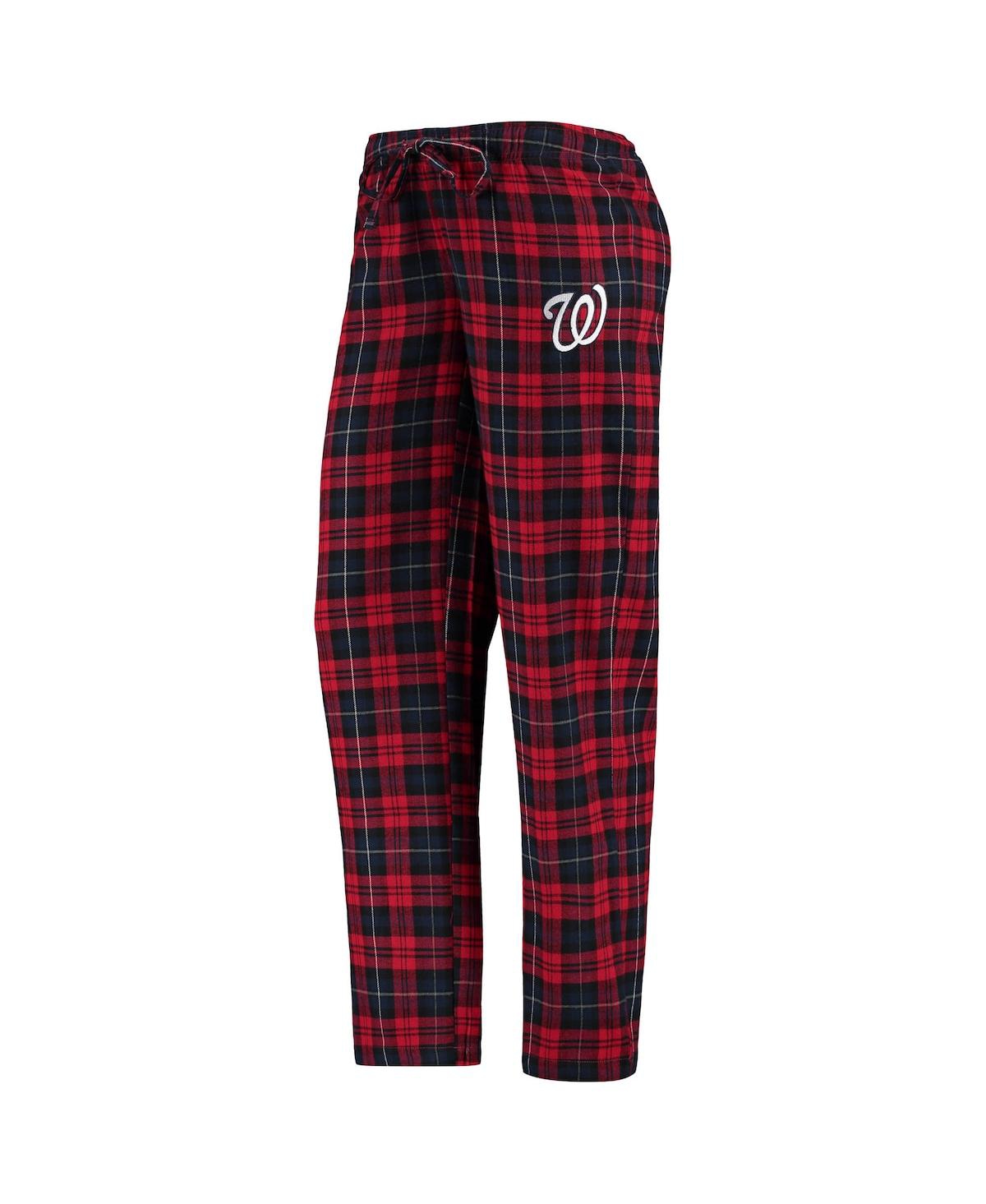 Shop Concepts Sport Women's Red, Navy Washington Nationals Lodge T-shirt And Pants Sleep Set In Red,navy