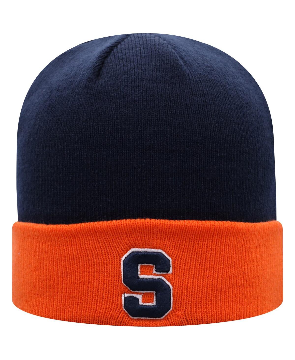 Top Of The World Men's Navy And Orange Syracuse Orange Core 2-tone Cuffed Knit Hat In Navy,orange