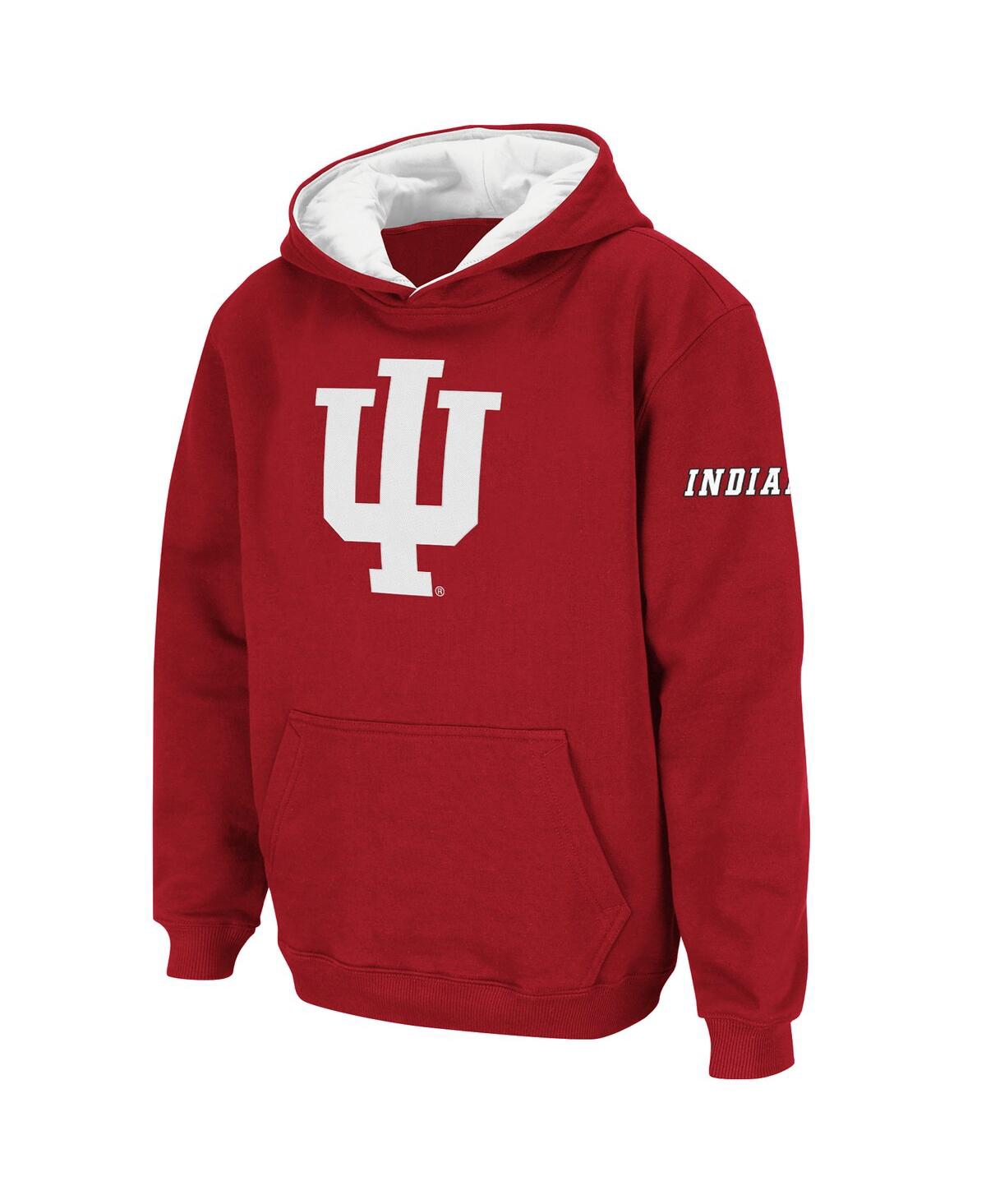 Stadium Athletic Big Boys Indiana Hoosiers Big Logo Pullover Hoodie In Charcoal