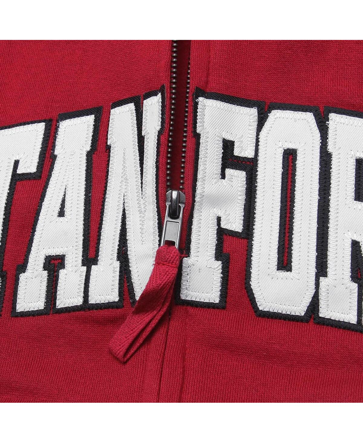 Colosseum Stadium Athletic Cardinal Stanford Cardinal Arched Name Full-zip Hoodie In Cardinal