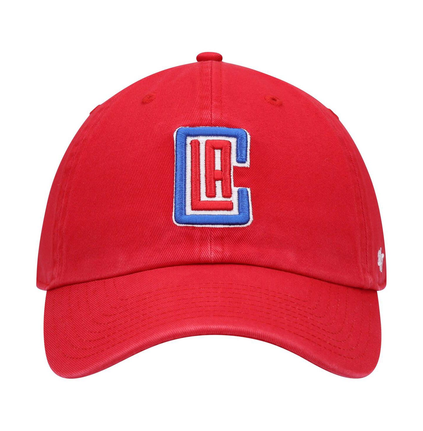 Мужская кепка '47 Brand Red LA Clippers Team Clean Up Adjustable Hat — фото 4