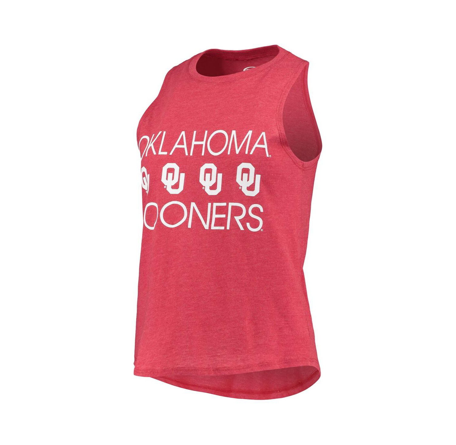 Women's Crimson, Charcoal Oklahoma Sooners Team Tank Top and Pants Sleep Set