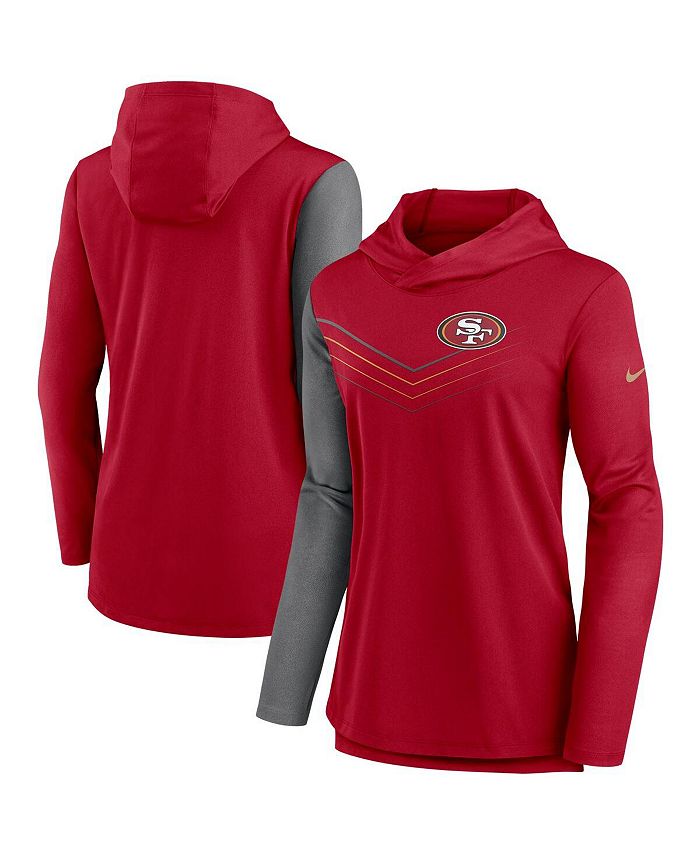 Nike Women's Scarlet and Heathered Charcoal San Francisco 49ers Chevron ...