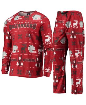 Men's San Francisco 49ers FOCO Scarlet Wordmark Ugly Pajama Set