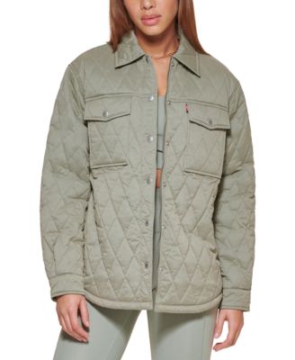 levi's diamond quilted shirt jacket