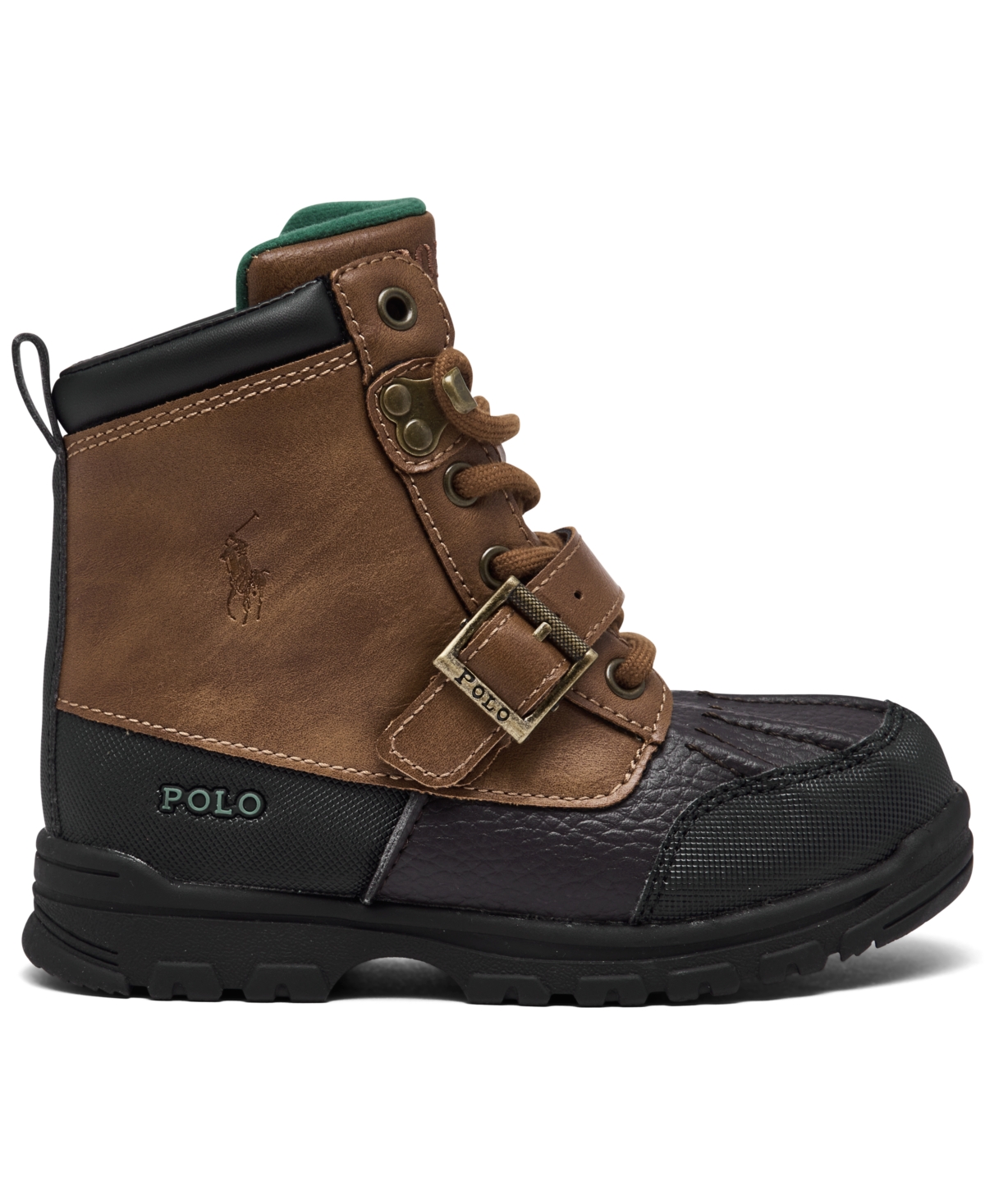 Shop Polo Ralph Lauren Toddler Boys Colbey Mid Ii Boots From Finish Line In Tan,chocolate